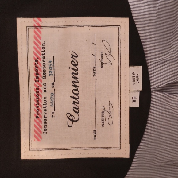 Anthropologie Cartonnier Open Front Drapey Blazer  Chic Career Jacket Sz xsmall - Picture 3 of 6